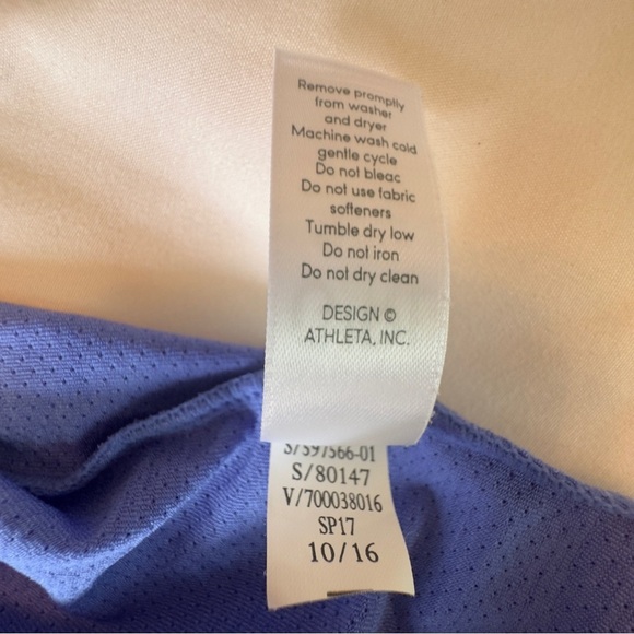 Athleta Girls Purple and Blue Tank Top with Built In Bra Criss-Cross Straps Sz L - Picture 11 of 12